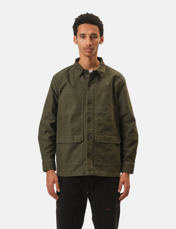 Barbour Newbirch Cotton Sateen Overshirt - Forest Green