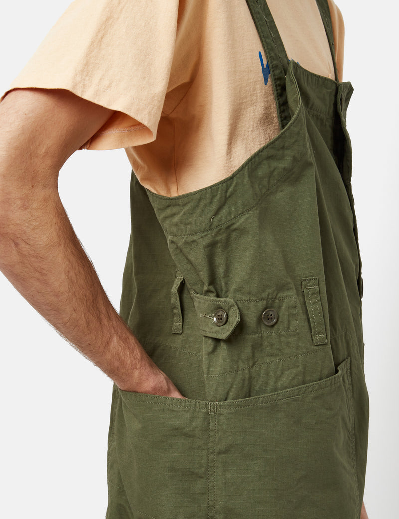 Engineered Garments Ripstop Overalls (Relaxed) - Olive Green