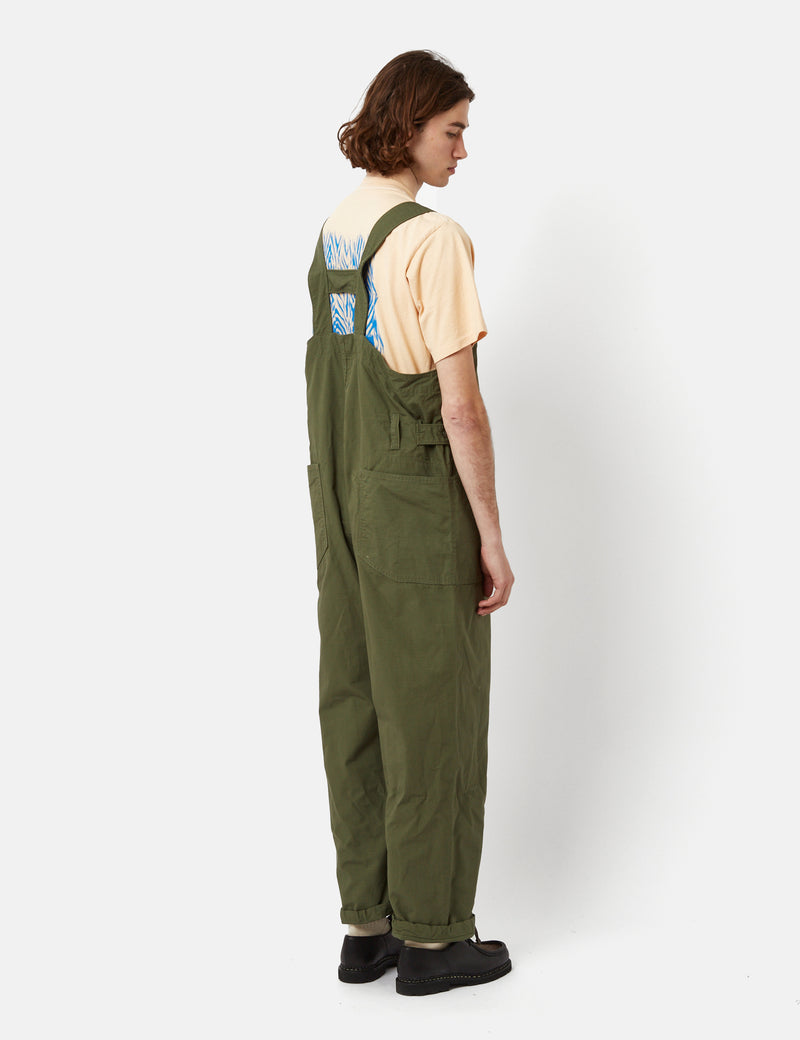 Engineered Garments Ripstop Overalls (Relaxed) - Olive Green