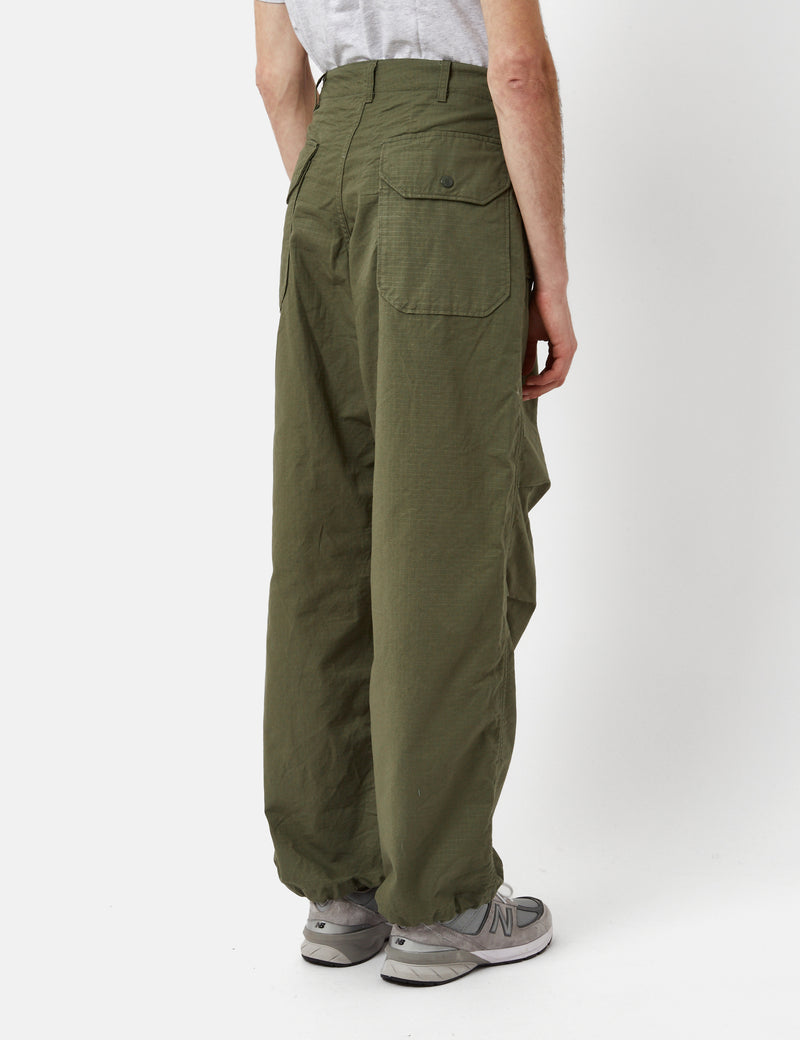 Engineered Garments Ripstop Over Pant (Relaxed) - Olive Green