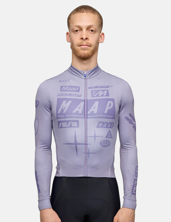 MAAP Drome Thermal Long Sleeve Jersey - Silver Bullet