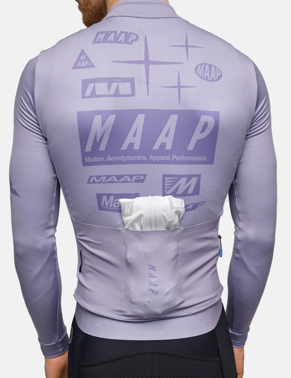 MAAP Drome Thermal Long Sleeve Jersey - Silver Bullet