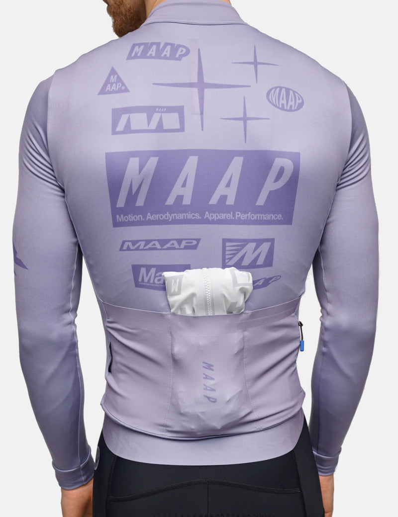 MAAP Drome Thermal Long Sleeve Jersey - Silver Bullet