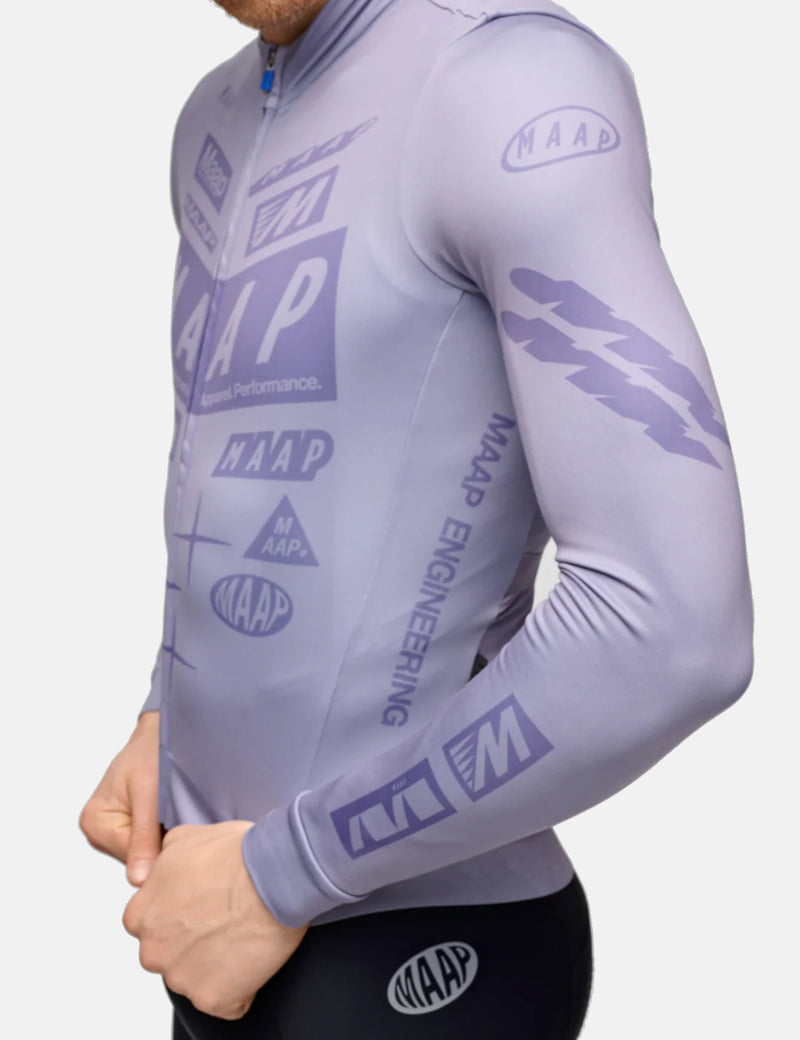 MAAP Drome Thermal Long Sleeve Jersey - Silver Bullet