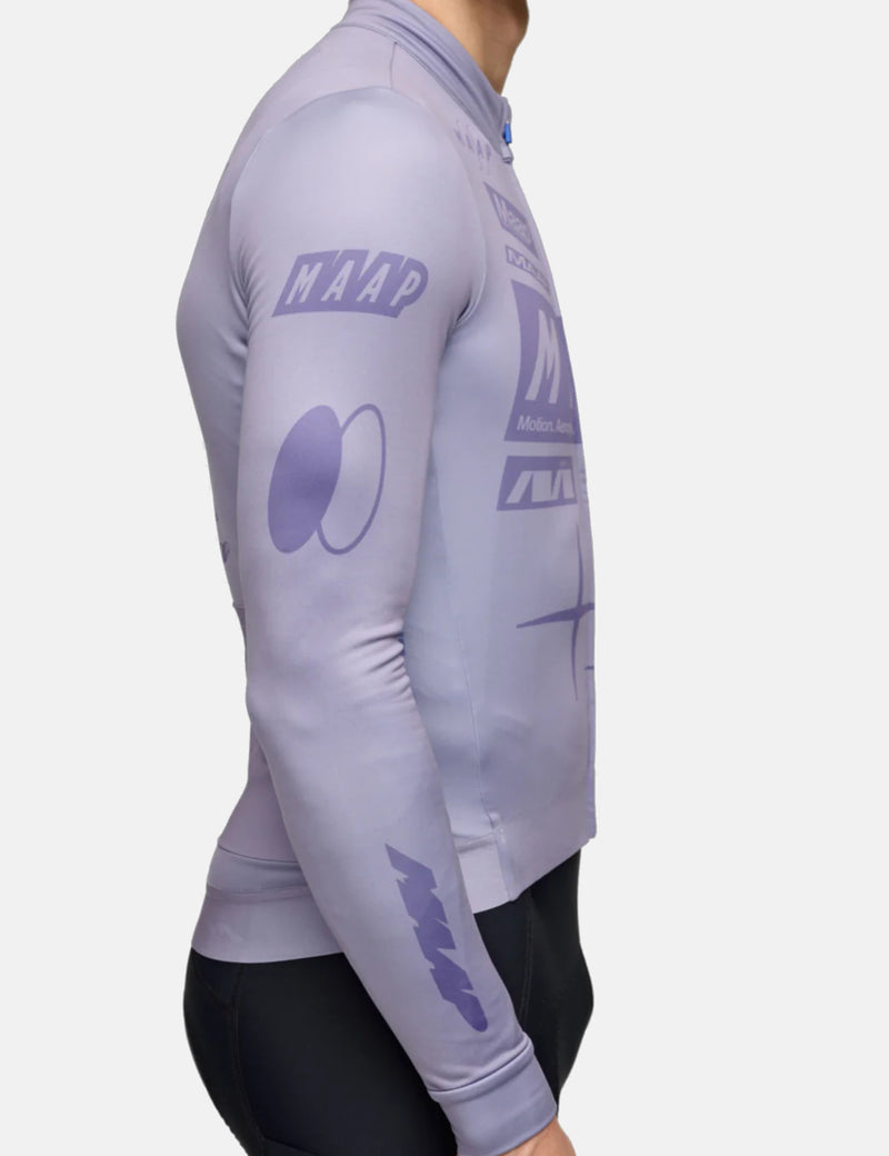 MAAP Drome Thermal Long Sleeve Jersey - Silver Bullet