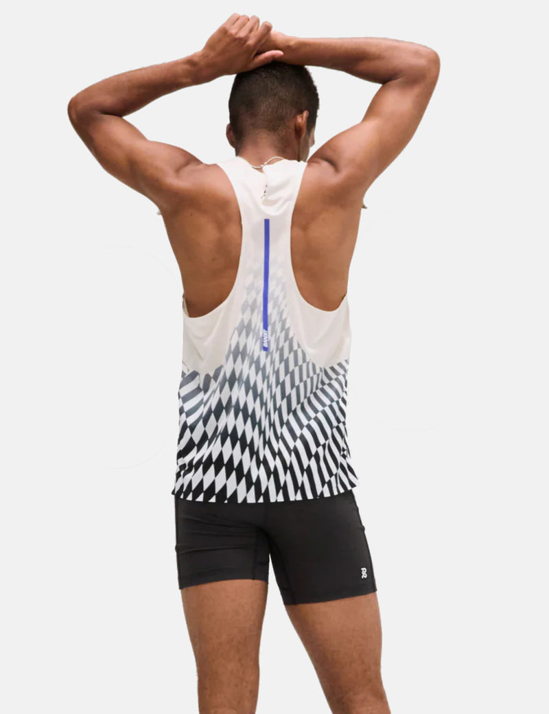 Bandit Drift Mosaic Racing Singlet - Black w/ Chalk