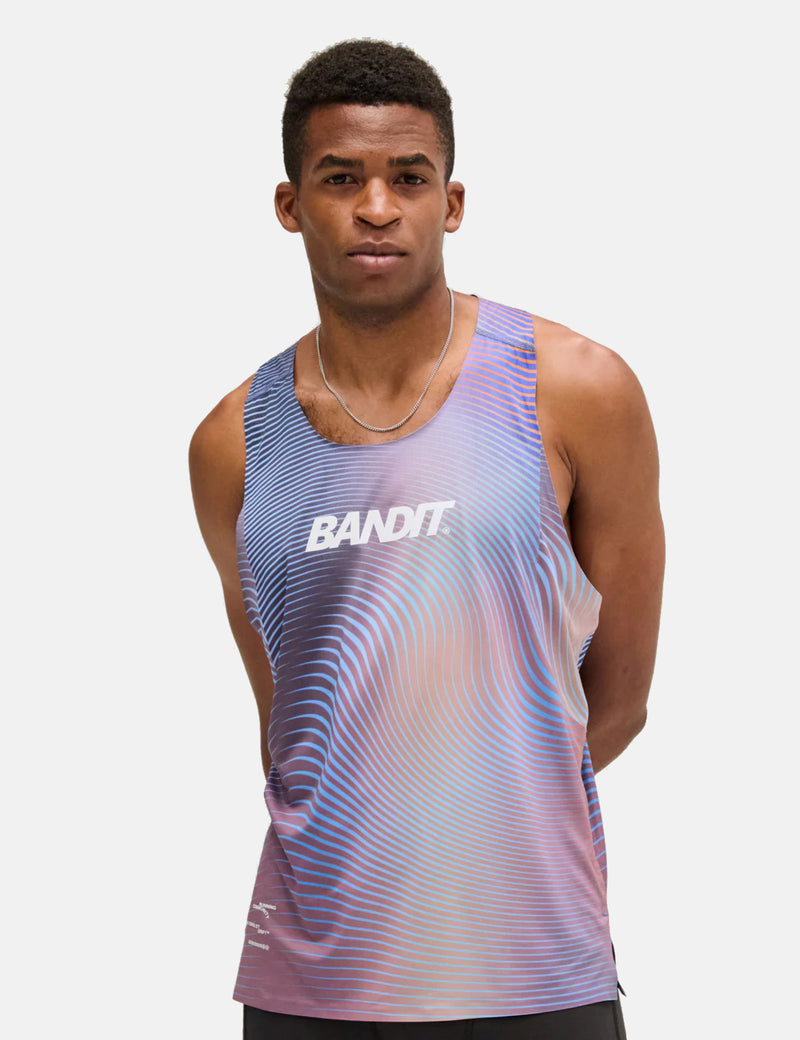 Bandit Drift Mirage Racing Singlet - Deep Peri Blue w/ Rust