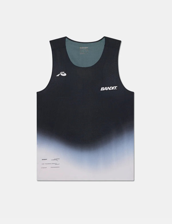 Bandit Vento Performance Singlet - Black w/ Chalk Gradient
