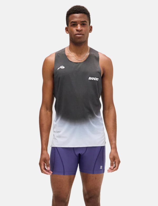 Bandit Vento Performance Singlet - Black w/ Chalk Gradient