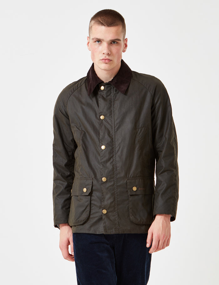 Barbour Ashby Wax Jacket Olive Green