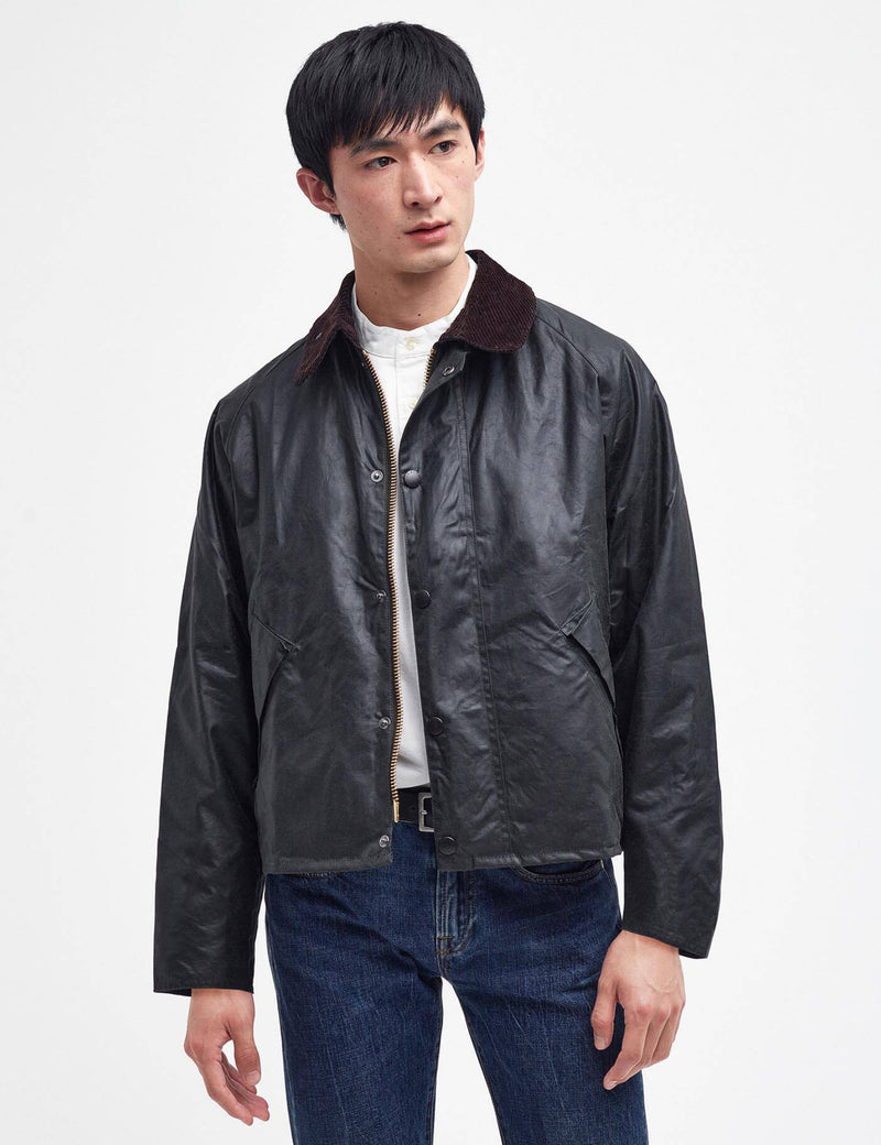 Barbour OS Transport Wax Jacket -  Sage Green