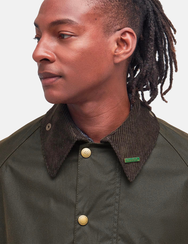 Barbour 40th Anniversary Beaufort Wax Jacket - Olive Green