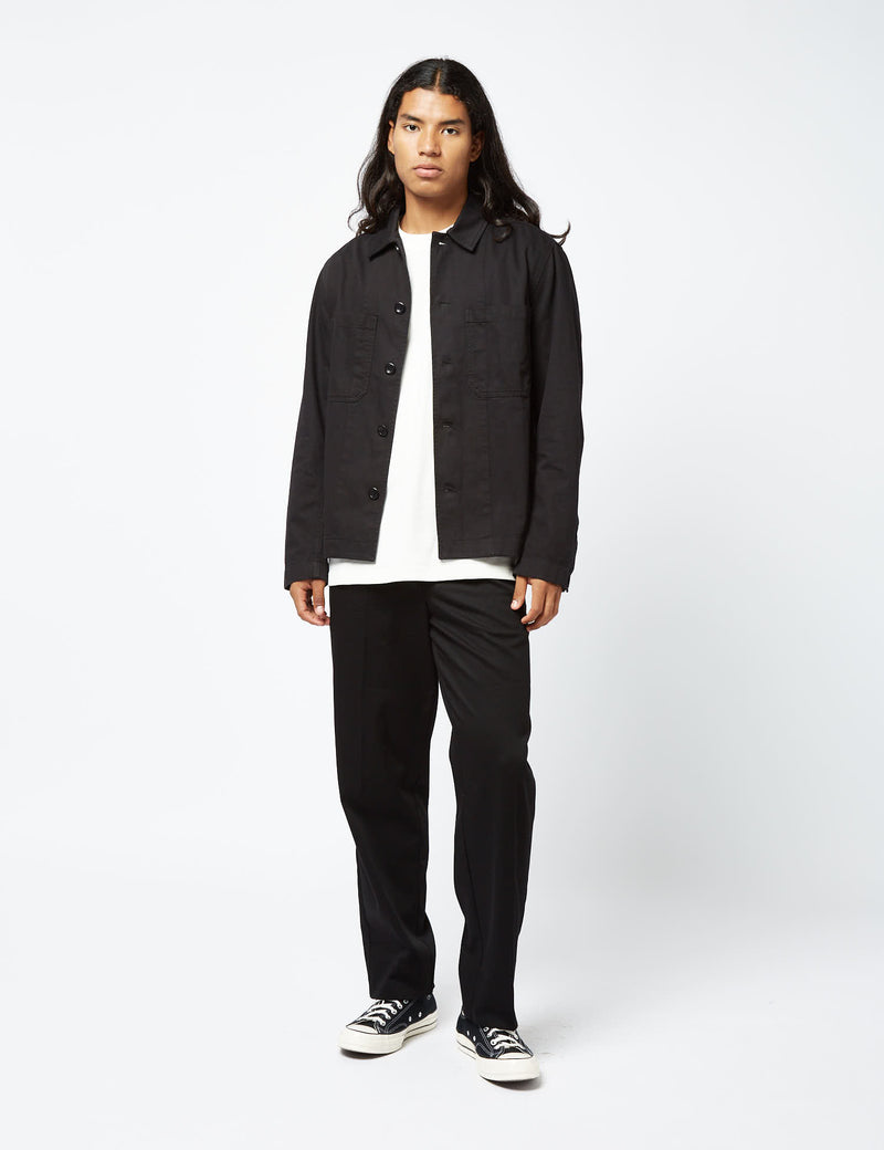 Norse Projects Tyge Broken Twill Overshirt Organic Black I Article