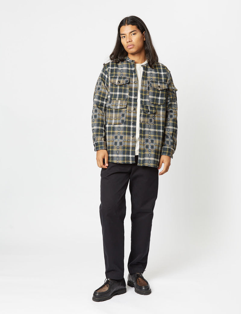 Engineered Garments North Western Shirt (Plaid) - Black/Tan