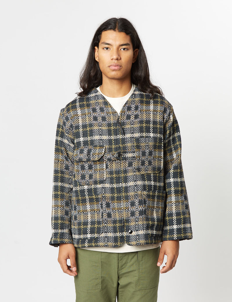 Engineered Garments Shooting Jacket (Plaid) - Black/Tan