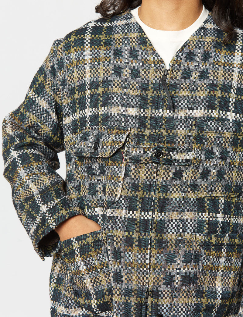 Engineered Garments Shooting Jacket (Plaid) - Black/Tan