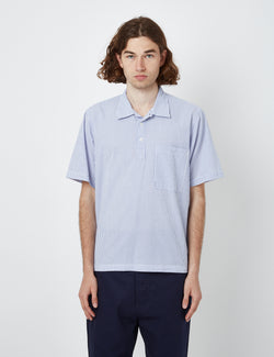 Universal Works Pullover Shirt (Organic) - Blue Stripe