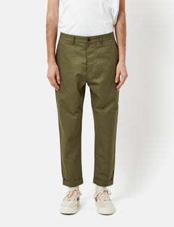 Universal Works RB Chino Trousers (Loose/Tapered) - Olive Green