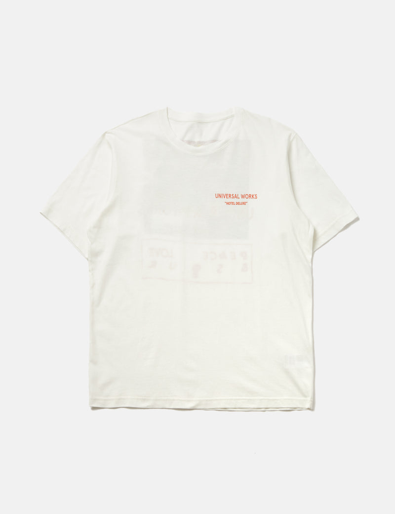 Universal Works Fruit Juice Print Jersey T-Shirt - Ecru