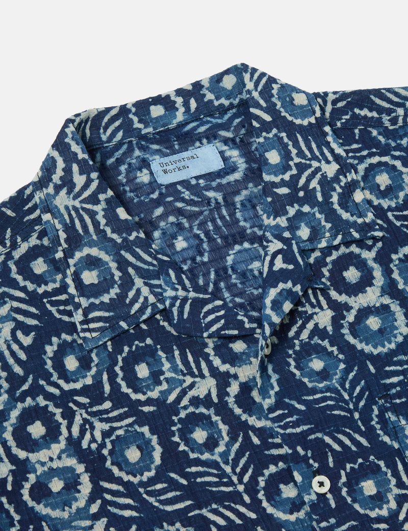 Universal Works Road Shirt (Winston Ripstop) - Indigo Blue