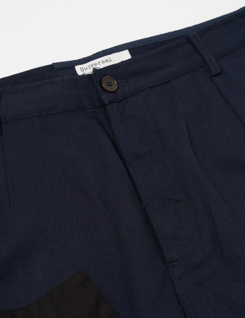 Universal Works Patched Super Chino (Twill Mix) - Navy Blue