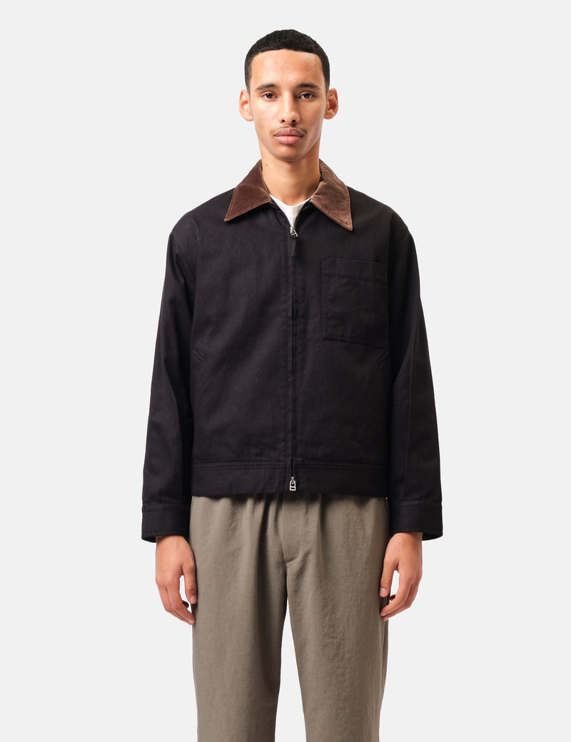Universal Works Rose Bowl Jacket (Twill) - Black