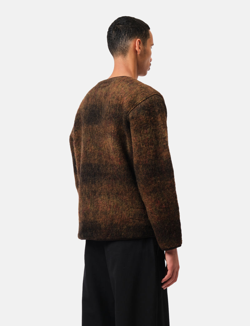 Universal Works Zip Liner Jacket (Alps Fleece) - Brown