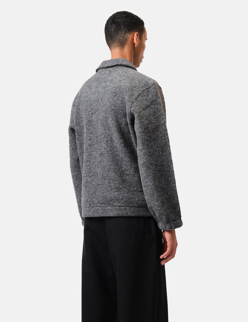 Universal Works Rams Jacket (Wool Fleece) - Grey Marl