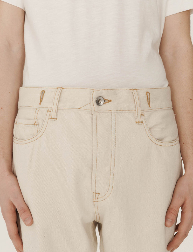 YMC Earth Tearaway Jeans (Organic) - Ecru