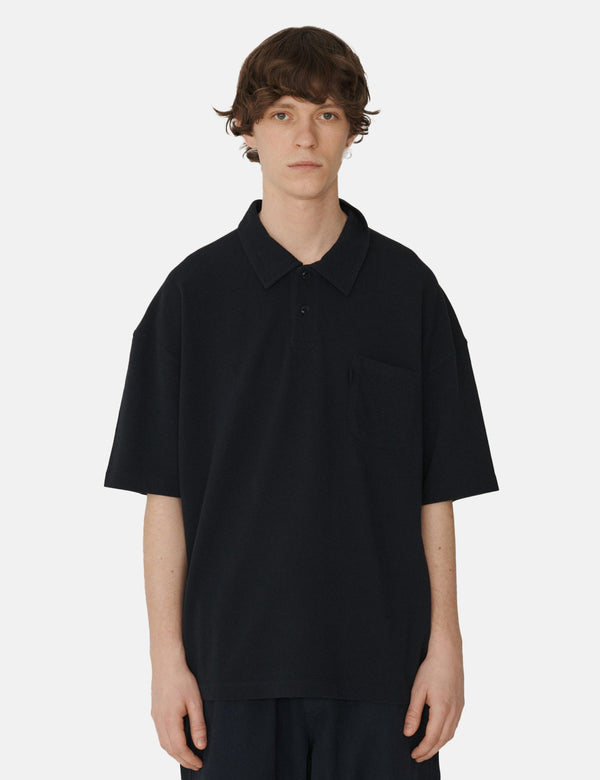 YMC Earth Polo T-Shirt (Organic) - Navy Blue