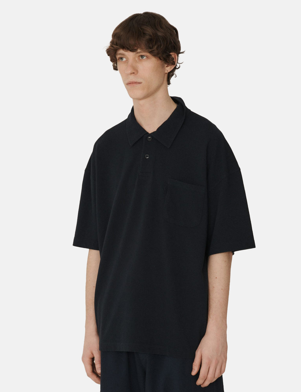 YMC Polo T-Shirt (Organic) - Navy Blue I Article