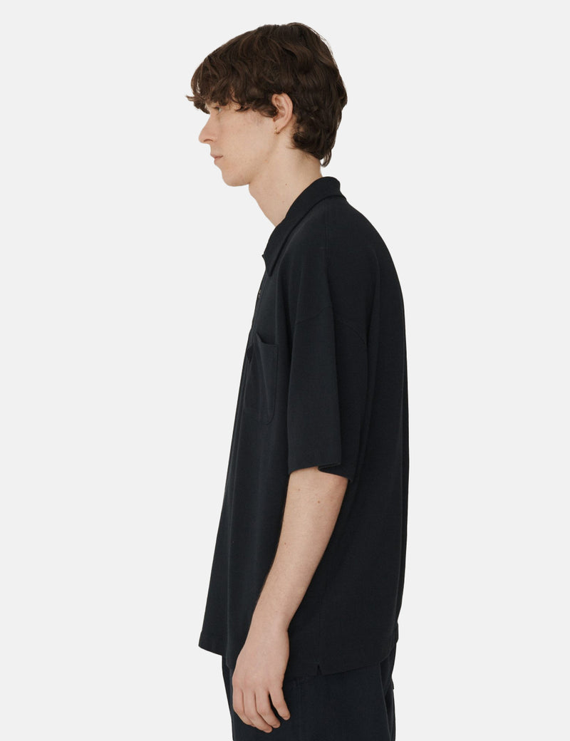 YMC Earth Polo T-Shirt (Organic) - Navy Blue