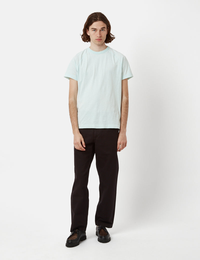YMC Television Raglan T-Shirt (Organic Cotton) - Light Blue