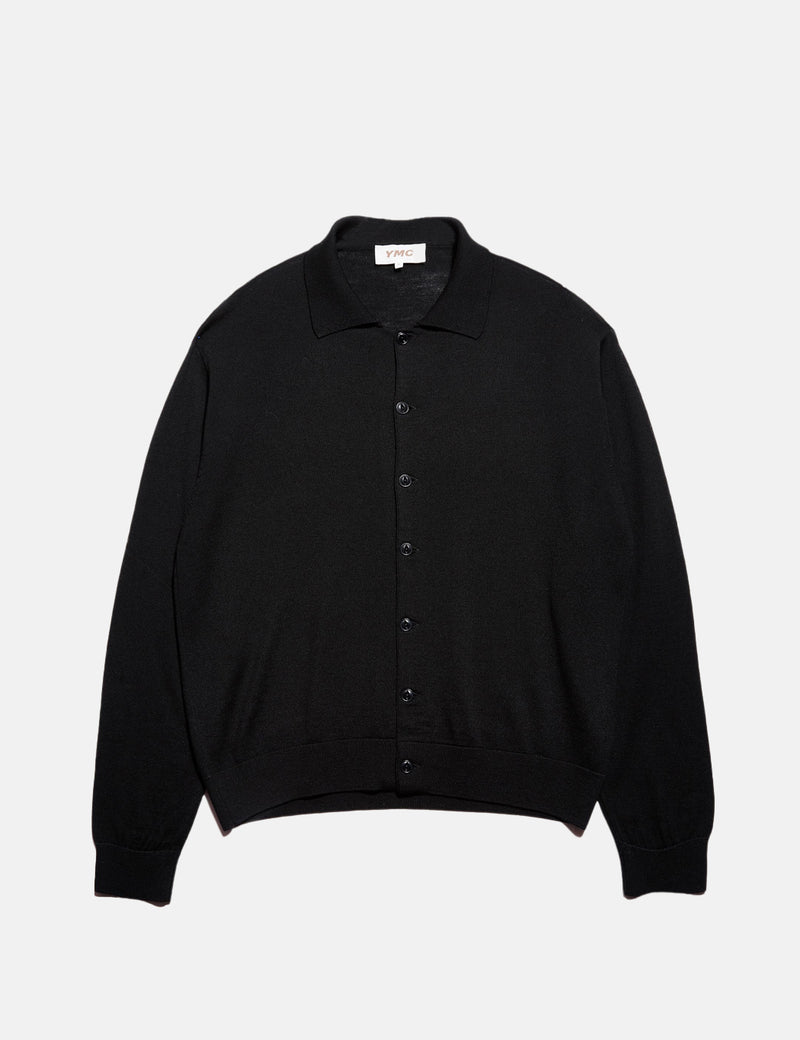 YMC Rat Pack Cardigan (Organic) - Black