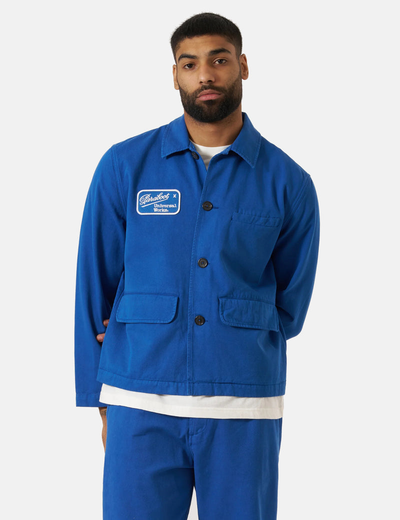 Universal Works Warmus Jacket (Derek Twill) -Blue | Article.