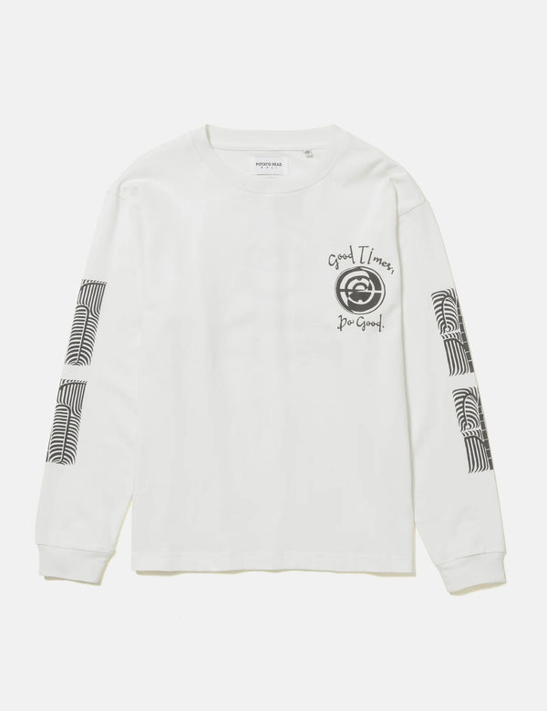 Potato Head Chakra-Bli Made Long Sleeve T-Shirt - Off White