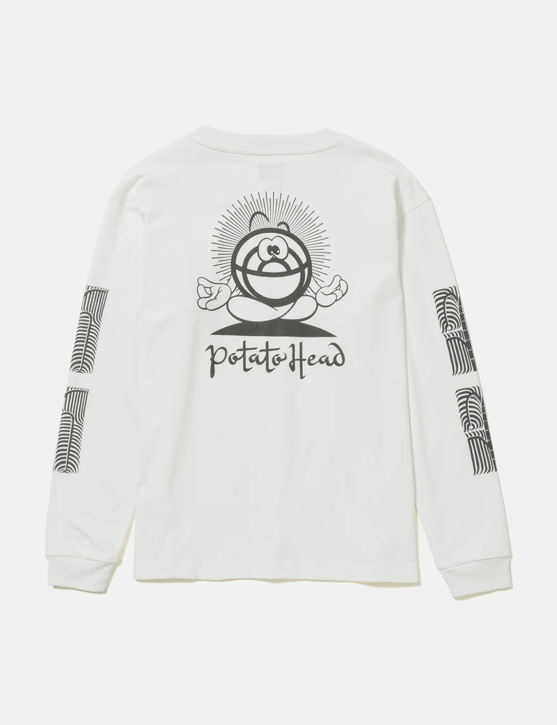 Potato Head Chakra-Bli Made Long Sleeve T-Shirt - Off White