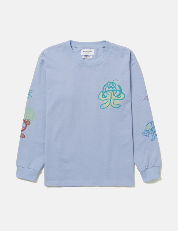 Potato Head Eco Friends-Bli Made Long Sleeve T-Shirt - Watery Blue