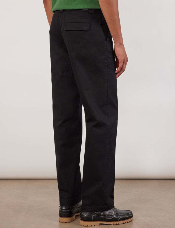 Percival Stay Press Auxiliary Trousers (Cotton Twill Canvas) - Black