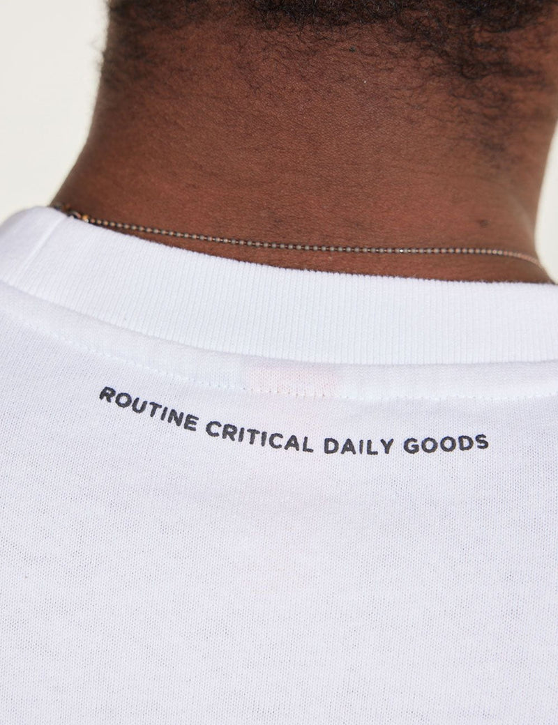 Percival Citrus Oversized Auxiliary T Shirt (Organic Cotton) - White