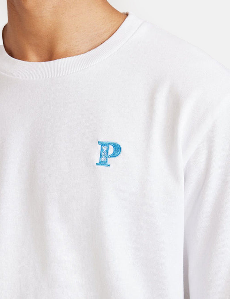 Percival Patch Long Sleeve T-Shirt (Organic) - White