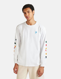 Percival Patch Long Sleeve T-Shirt (Organic) - White