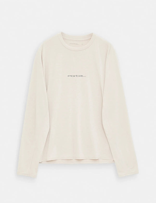 Portal Lateral Peak Long Sleeve T-Shirt - Bone White