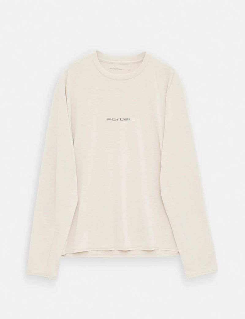 Portal Lateral Peak Long Sleeve T-Shirt - Bone White