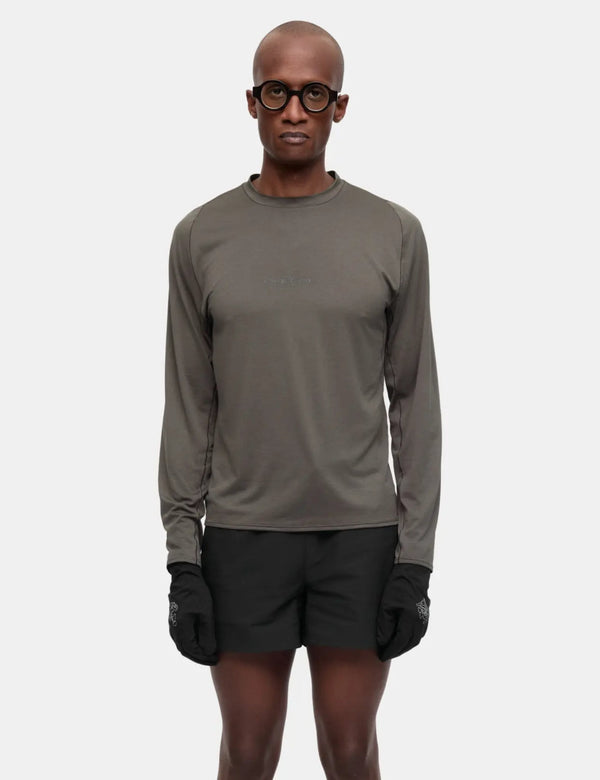 Portal Lateral Peak Long Sleeve T-Shirt - Dark Olive