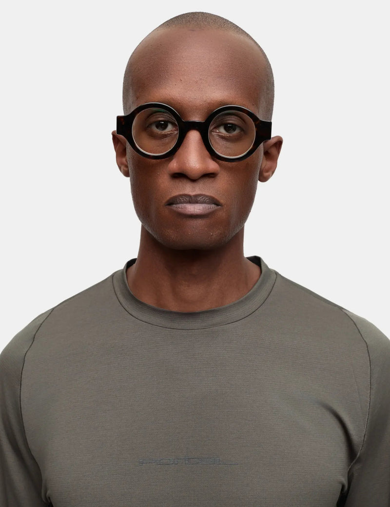 Portal Lateral Peak Long Sleeve T-Shirt - Dark Olive