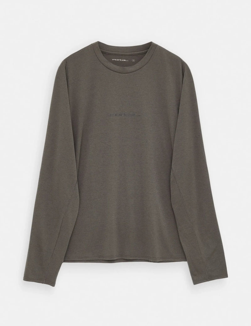 Portal Lateral Peak Long Sleeve T-Shirt - Dark Olive