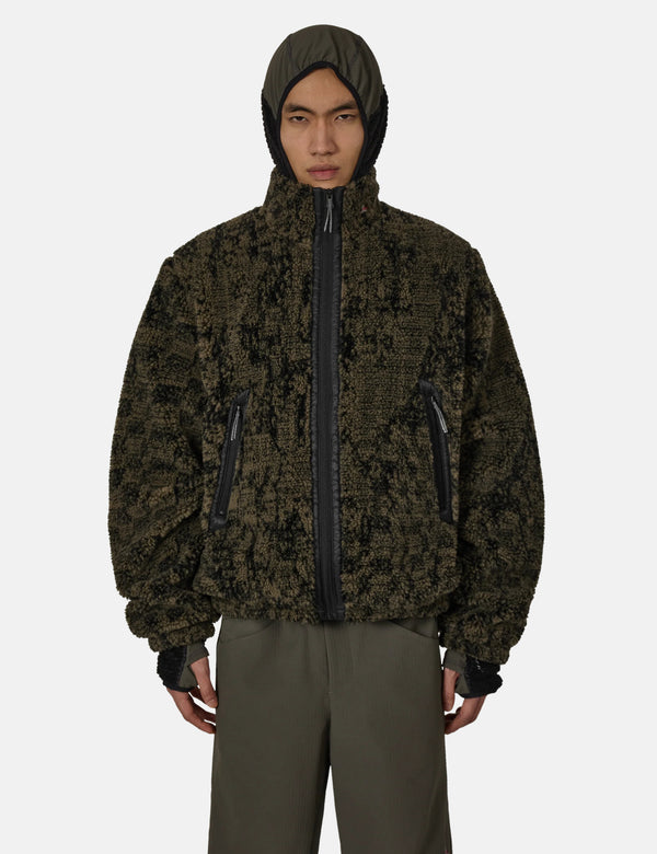 ROA Ewe Furry Jacket - Olive Green