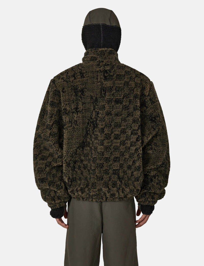 ROA Ewe Furry Jacket - Olive Green