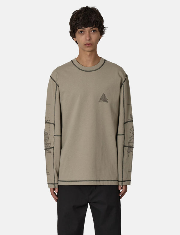 ROA Neolith Stitch Organic Long Sleeve T-Shirt - Pale Green